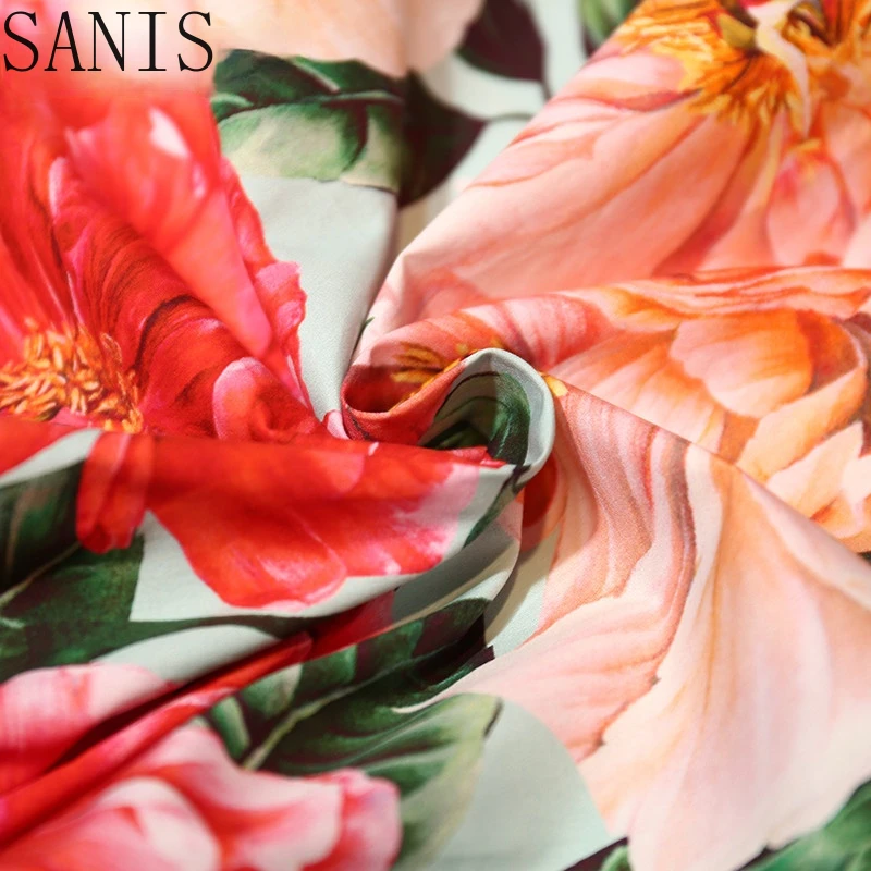 Sanis New 2021 Fashion Runway Summer Elegant Cotton Dress Women Spaghetti Strap Ruffles Floral print Vintage Vacation Dress
Sanis New 2021 Fashion Runway Summer Elegant Cotton Dress Women Spaghetti Strap Ruffles Floral print Vintage Vacation Dress