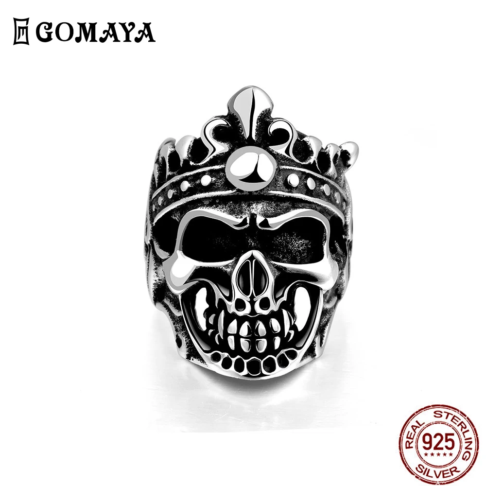 GOMAYA 316L Stainless Steel Skeleton Rings For Men Black Fashion Punk Neo-Gothic Vintage Ring Party Fine Jewelry New Arrival
GOMAYA 316L Stainless Steel Skeleton Rings For Men Black Fashion Punk Neo-Gothic Vintage Ring Party Fine Jewelry New Arrival