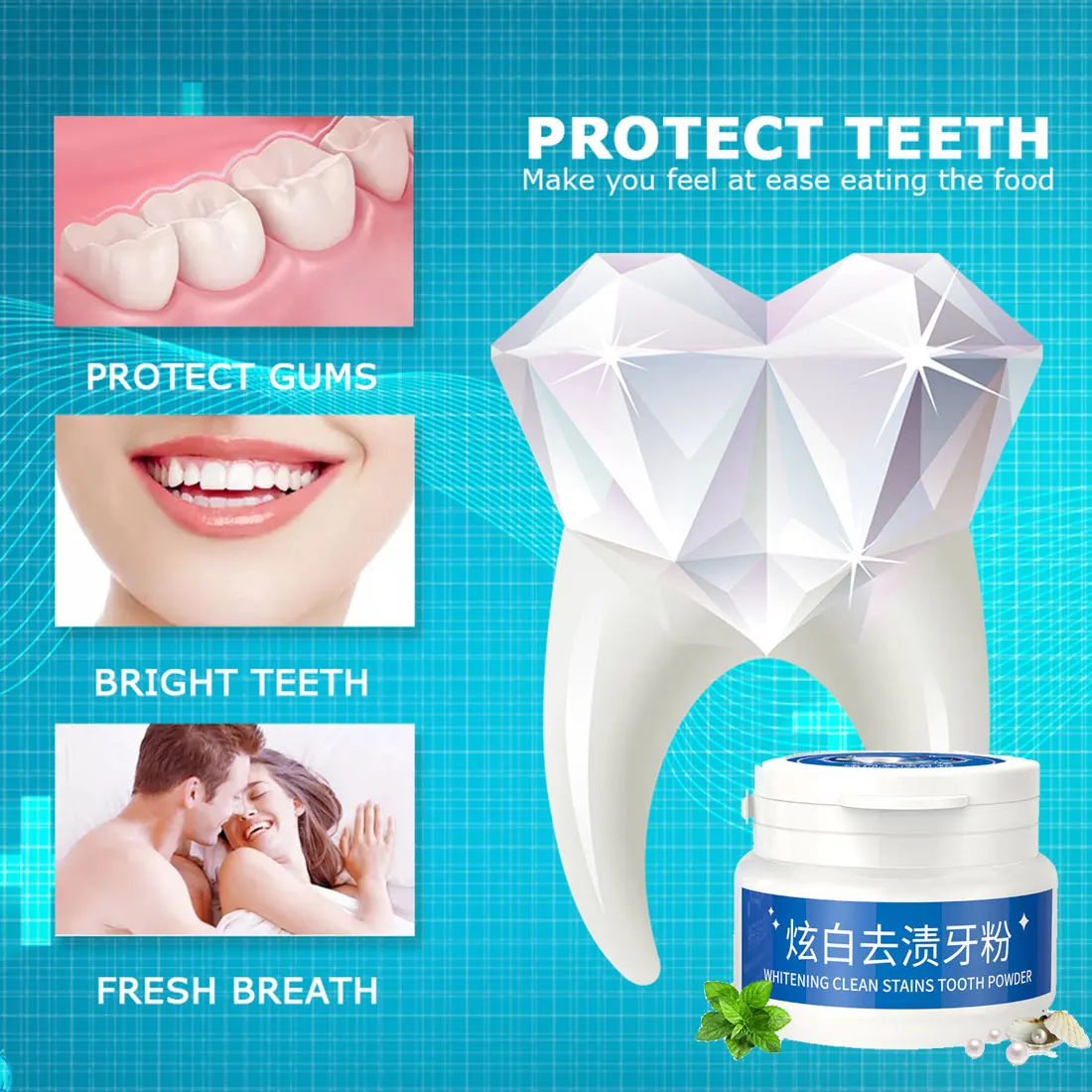 Teeth Whitening Powder Dental Fresh Breath Stains Remove Powder Whitening Teeth Oral Stains Cleaning Bright Tooth Cleanner
Teeth Whitening Powder Dental Fresh Breath Stains Remove Powder Whitening Teeth Oral Stains Cleaning Bright Tooth Cleanner