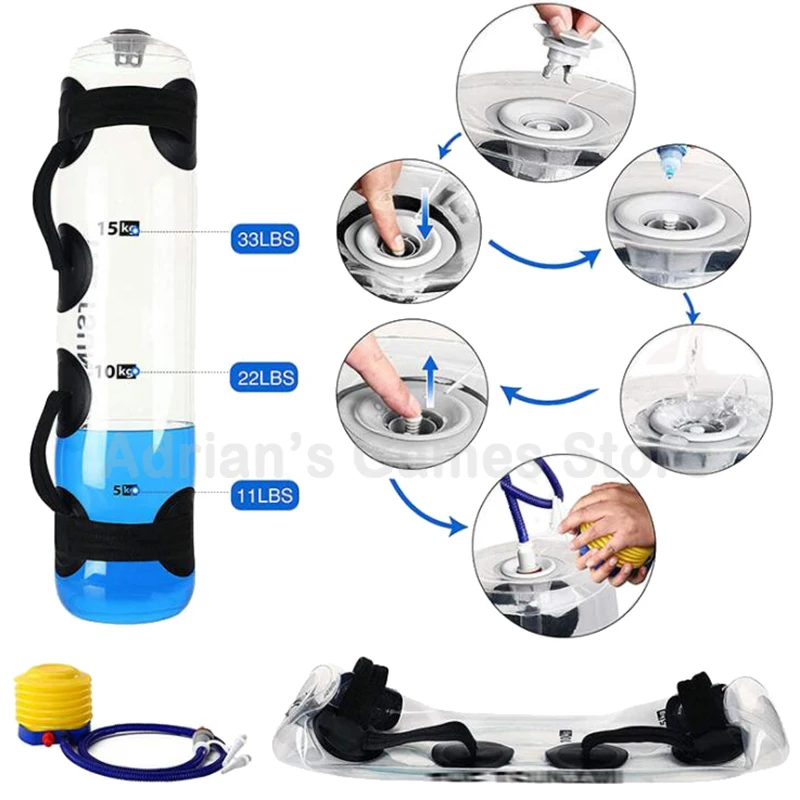 15/20/35KG Aqua Bags Water Power Bag Home Fitness Weightlifting Body Building Gym Sports Crossfit Heavy Duty
15/20/35KG Aqua Bags Water Power Bag Home Fitness Weightlifting Body Building Gym Sports Crossfit Heavy Duty