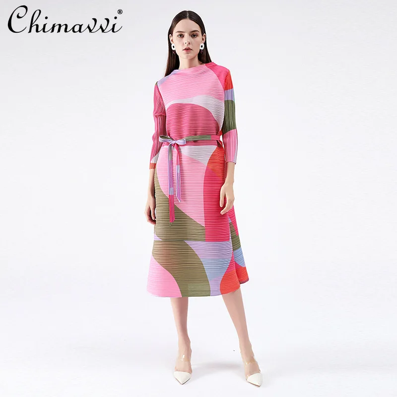 2021 New Fall Women's Clothing Fashionable Printed Loose Pleated Dress Off-Neck Mid-Waist Lace-up A- Line Dress for Women
2021 New Fall Women's Clothing Fashionable Printed Loose Pleated Dress Off-Neck Mid-Waist Lace-up A- Line Dress for Women