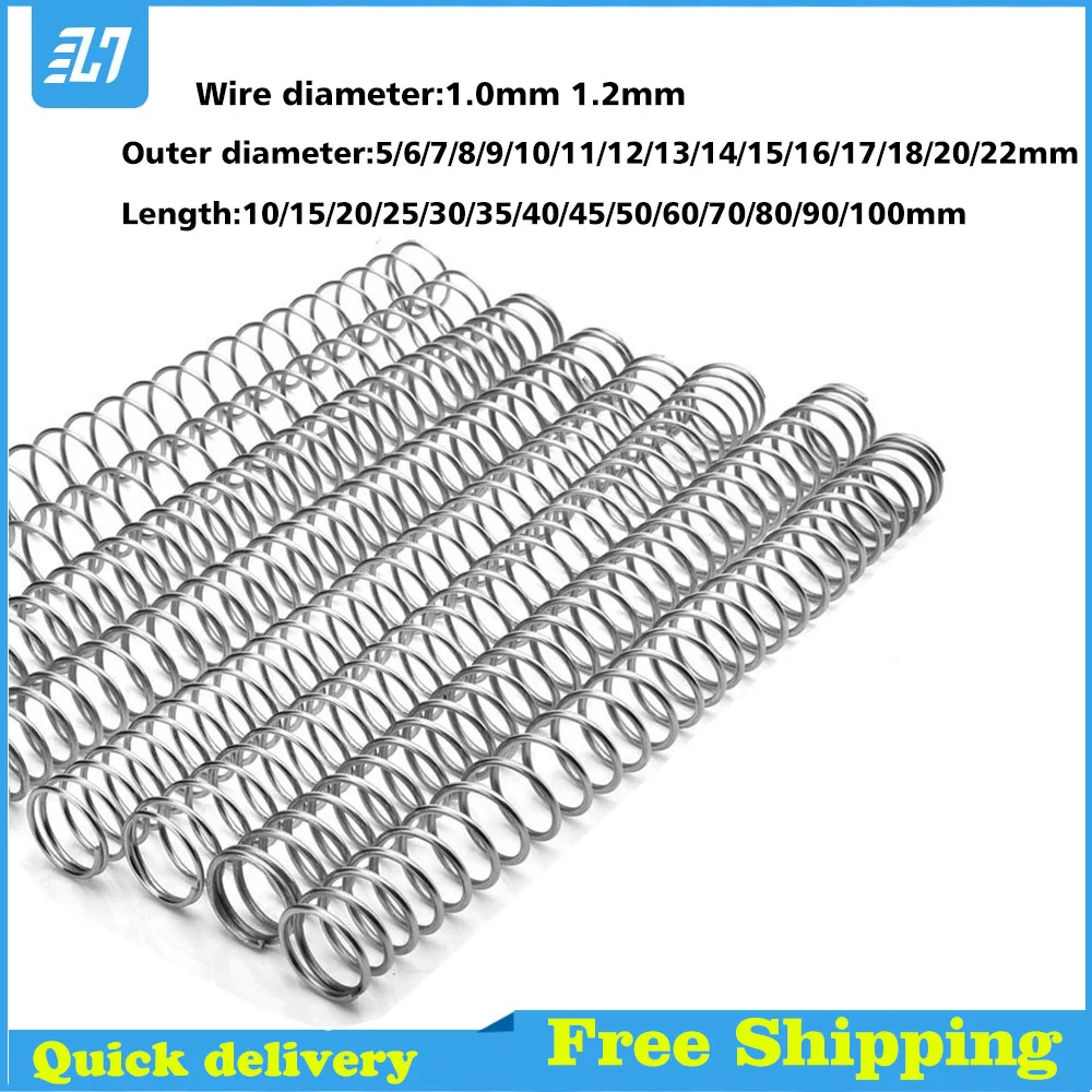 Wire Dia 1.0 Compression Compressed Return Pressure Spring 304 Stainless Steel 5 6 7 8 9 10 11 12 13 14 15 16 17 18 20 mm
Wire Dia 1.0 Compression Compressed Return Pressure Spring 304 Stainless Steel 5 6 7 8 9 10 11 12 13 14 15 16 17 18 20 mm
