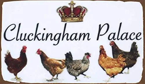 Cluckingham Palace Chickens Sign Wall Plaque or Hanging HenHouseCoop Rooster Farm Royal ChickenMetal Sign 8x12 inch Poster SP156
Cluckingham Palace Chickens Sign Wall Plaque or Hanging HenHouseCoop Rooster Farm Royal ChickenMetal Sign 8x12 inch Poster SP156