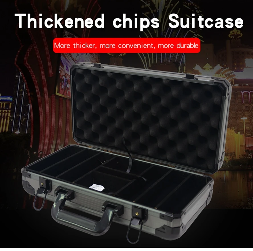 200/300pcs Thick Aluminum Casino Texas Poker Chips Capacity Suitcase Black Jack Container Case/Box Playing Card Dice Toolbox
200/300pcs Thick Aluminum Casino Texas Poker Chips Capacity Suitcase Black Jack Container Case/Box Playing Card Dice Toolbox