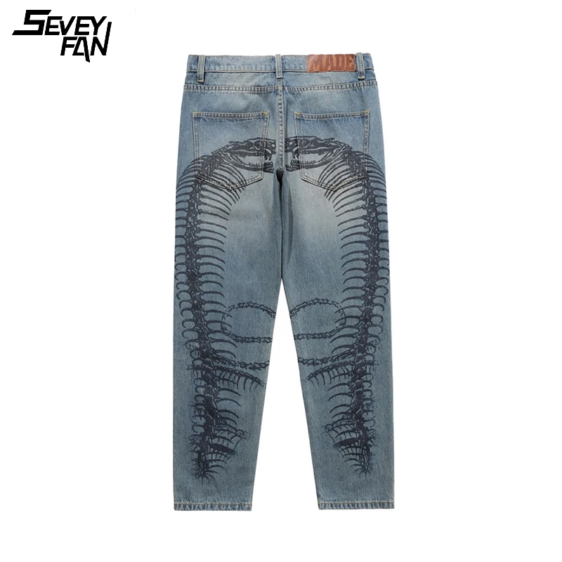 Men Blue Baggy Hip Hop Jeans Bone Dinosaur Printed Hi Street Skateboard Harajuku Jean Pants Straight Loose Casual Denim Jeans
Men Blue Baggy Hip Hop Jeans Bone Dinosaur Printed Hi Street Skateboard Harajuku Jean Pants Straight Loose Casual Denim Jeans