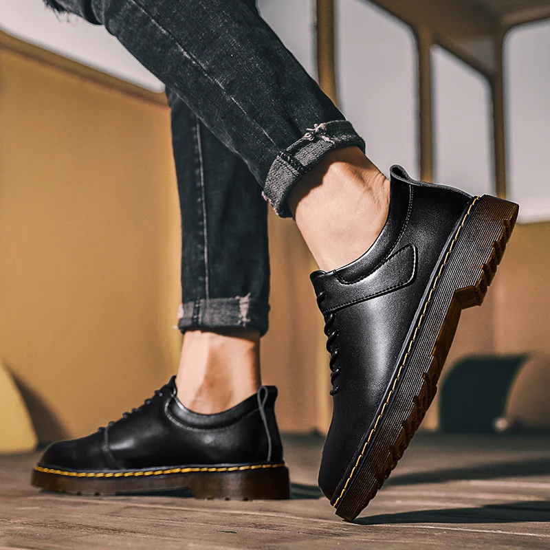 Classic Men Shoes Casual genuine Leather Flat Shoes Lace-up Low Top Spring Autumn Black brown Shoes Male Tenis Masculino Adulto
Classic Men Shoes Casual genuine Leather Flat Shoes Lace-up Low Top Spring Autumn Black brown Shoes Male Tenis Masculino Adulto