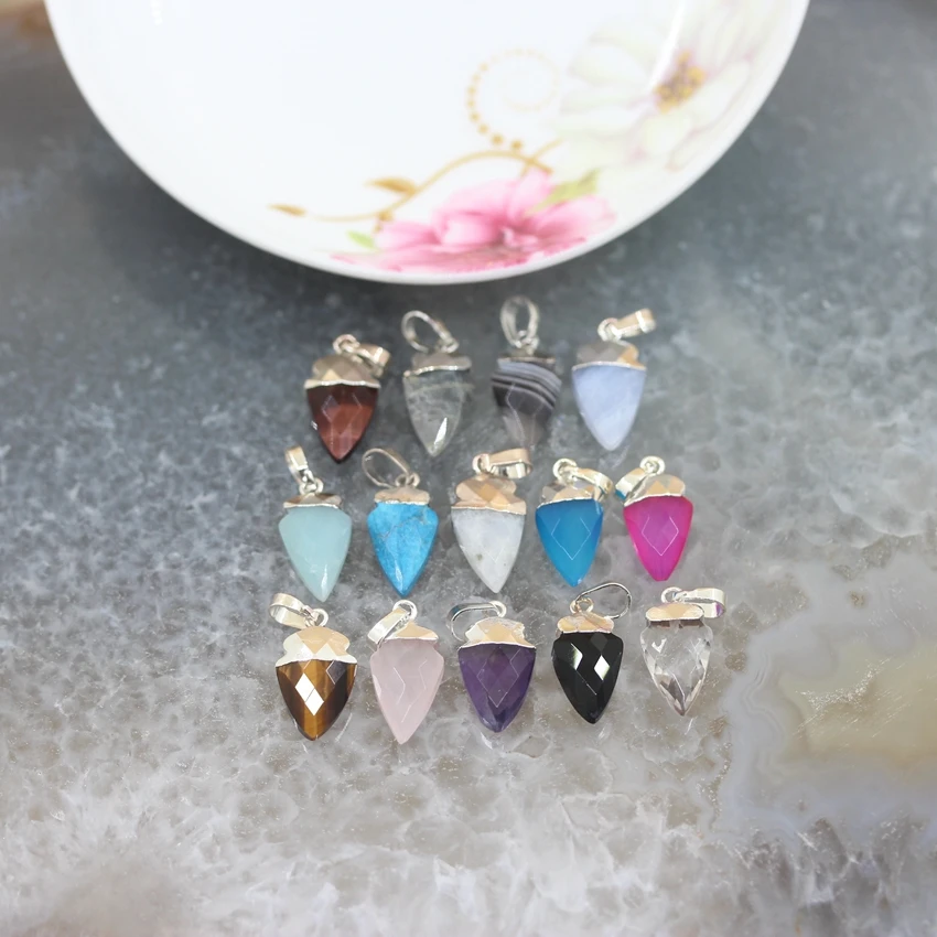 Natural Gems Plated Silvers Arrow Charms Earring,Faceted Crystal Quartz Agates Labradorite Tiny Pendant Necklace Jewelry Making
Natural Gems Plated Silvers Arrow Charms Earring,Faceted Crystal Quartz Agates Labradorite Tiny Pendant Necklace Jewelry Making