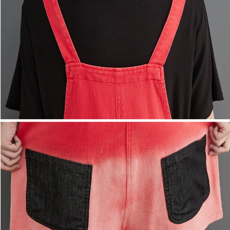 #2373 Summer Denim Overalls For Women Loose Casual Jeans Short Jumpsuit Female Front Buttons Rompers Womens Gradient Color
#2373 Summer Denim Overalls For Women Loose Casual Jeans Short Jumpsuit Female Front Buttons Rompers Womens Gradient Color