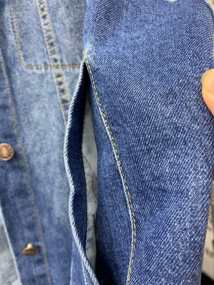 pocket craft Casual heavy tassel diamond cutout denim jacket vest 2021New ladies summer fashion temperament vest jacket 
pocket craft Casual heavy tassel diamond cutout denim jacket vest 2021New ladies summer fashion temperament vest jacket