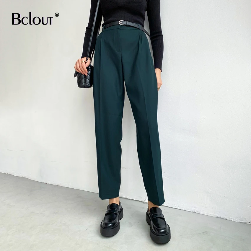 Bclout Blue High Waist Women'S Pencil Pants Casual Office Lady Elegant Pleated Trousers Female Trouser Fashion Autumn Woman 2021
Bclout Blue High Waist Women'S Pencil Pants Casual Office Lady Elegant Pleated Trousers Female Trouser Fashion Autumn Woman 2021