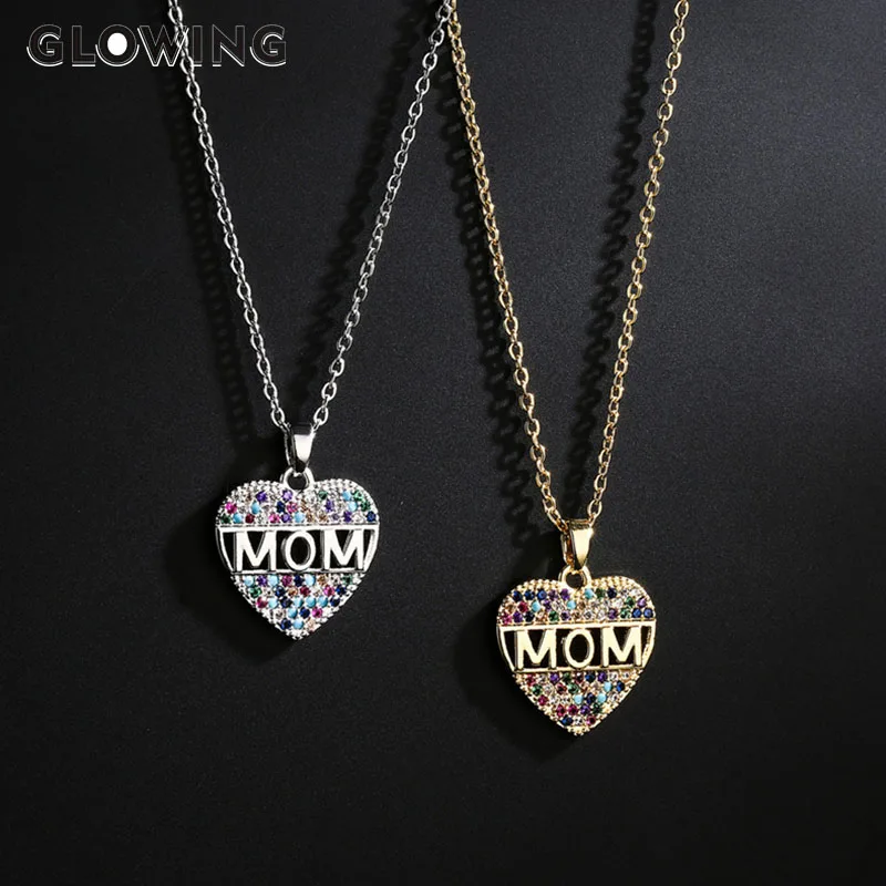 Mother's Day Gift Peach Heart MOM Pendant Necklace Copper Micro-inlahematic Color Drill Hollow Jewelry for Women Christmas Gift
Mother's Day Gift Peach Heart MOM Pendant Necklace Copper Micro-inlahematic Color Drill Hollow Jewelry for Women Christmas Gift