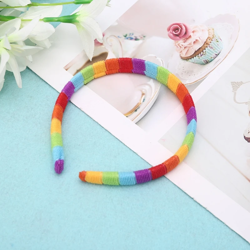 Women Girls Autumn Winter Plush Headband Rainbow Colorful Striped Elastic Hair Hoop Festival Party Wash Face Styling 
Women Girls Autumn Winter Plush Headband Rainbow Colorful Striped Elastic Hair Hoop Festival Party Wash Face Styling