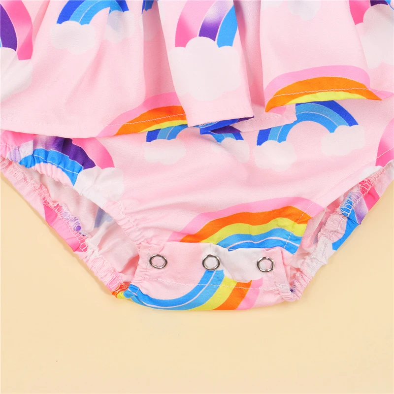 2Pcs 0-2Years Newborn Infant Baby Girls Summer Outfits,Sweet Cute Sleeveless Tie-up Rainbow Print U-shaped Neck Romper+Headband
2Pcs 0-2Years Newborn Infant Baby Girls Summer Outfits,Sweet Cute Sleeveless Tie-up Rainbow Print U-shaped Neck Romper+Headband