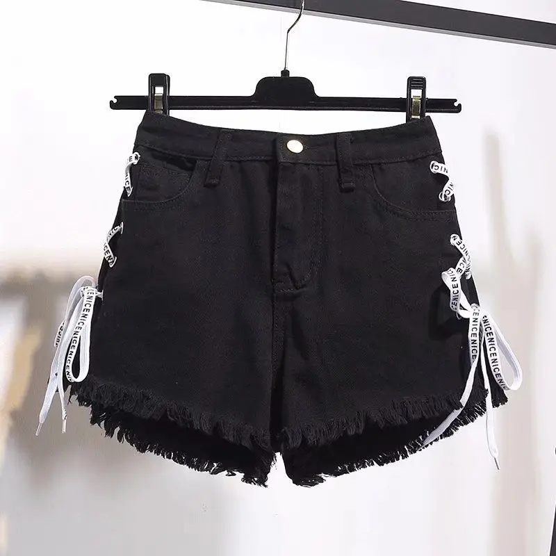Shorts Women Summer Denim Fur-line Washed Crimping Vintage Womens Lace-up Loose Slim A-line Wide-leg Leisure Korean-style Chic
Shorts Women Summer Denim Fur-line Washed Crimping Vintage Womens Lace-up Loose Slim A-line Wide-leg Leisure Korean-style Chic
