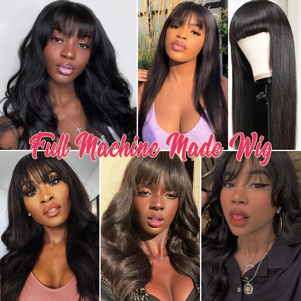 Cheap Body Wave Full Machine Made Human Hair Wigs With Bangs No Lace Soft Silky Bralizian Body Curly Remy Women Hair 8-30 Inches
Cheap Body Wave Full Machine Made Human Hair Wigs With Bangs No Lace Soft Silky Bralizian Body Curly Remy Women Hair 8-30 Inches