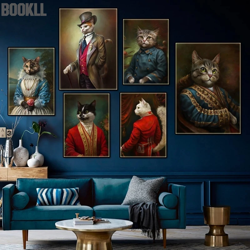 Canvas Painting Abstract Animal Posters HD Middle Ages Cat Dog gentleman Picture Living Room Wall Art Print Decorative Paintings
Canvas Painting Abstract Animal Posters HD Middle Ages Cat Dog gentleman Picture Living Room Wall Art Print Decorative Paintings