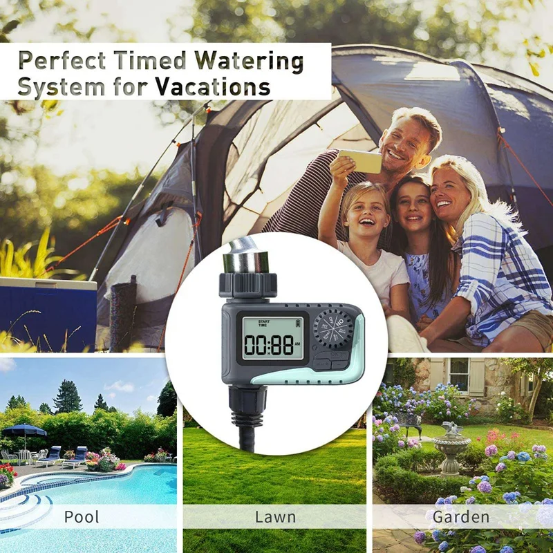 Sprinkler Outdoor, Digital Water Timer, Garden Lawn Plant Irrigation Timer, Battery Powered
Sprinkler Outdoor, Digital Water Timer, Garden Lawn Plant Irrigation Timer, Battery Powered