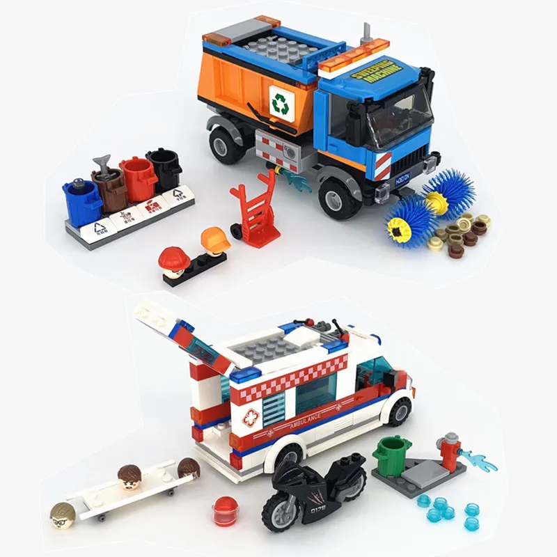 City Medical Ambulance Sweeper Cleaning Work Cars Idea Building Blocks Kits Bricks Set Classic Model Kids Toys For Children Gift
City Medical Ambulance Sweeper Cleaning Work Cars Idea Building Blocks Kits Bricks Set Classic Model Kids Toys For Children Gift
