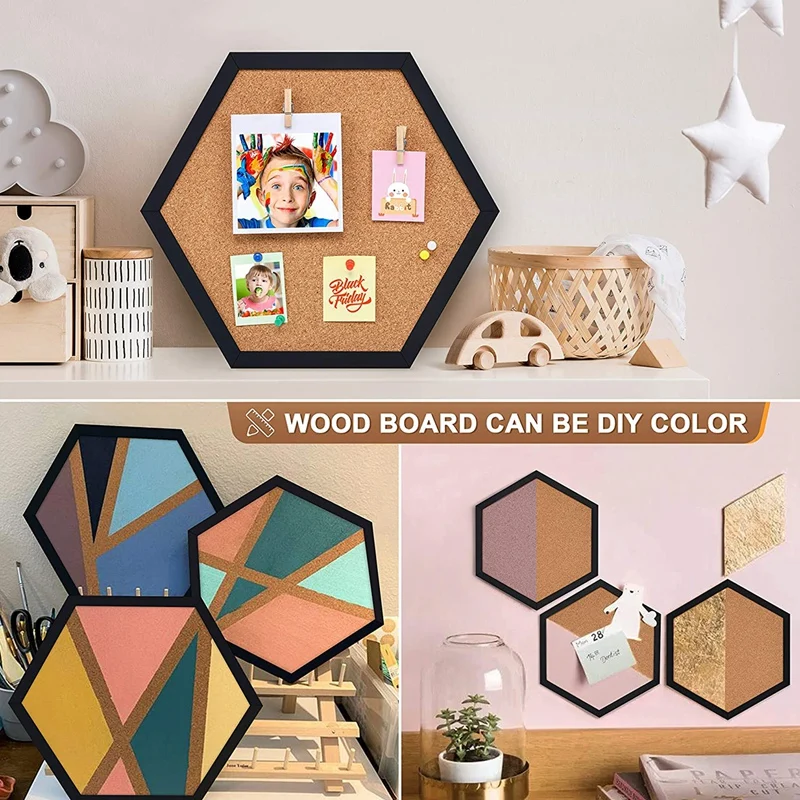 4 Packs Cork Board Pin Board, Cork Boards for Walls with Frame, Decorative Black Bulletin Board for Office, School
4 Packs Cork Board Pin Board, Cork Boards for Walls with Frame, Decorative Black Bulletin Board for Office, School