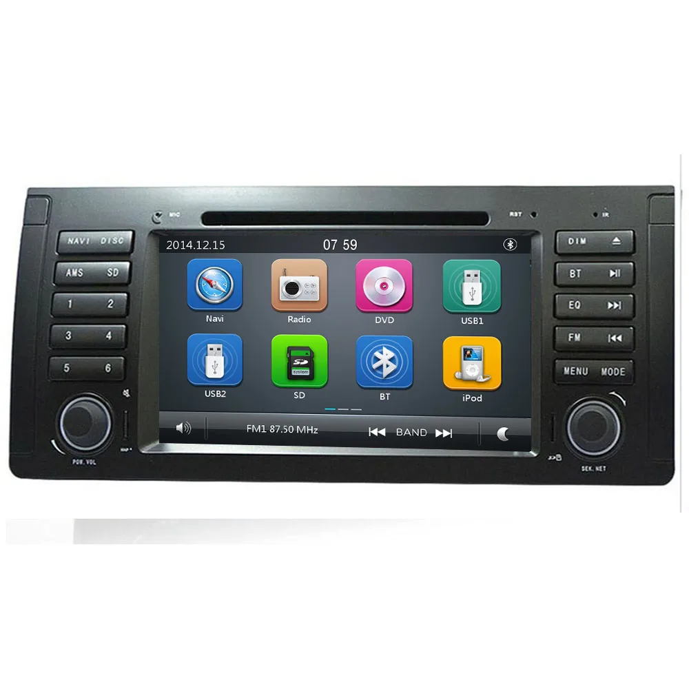 В наличии Nice UI 2 din автомобильный DVD-плеер для bmw e53 E39 X5 с GPS BT Радио USB SD управление