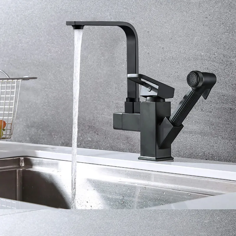 Black Kitchen Pull-out Faucet Cold and Hot Dual-purpose Multifunctional Robot Household Sink Wash Basin with Spray Gun Faucet
Black Kitchen Pull-out Faucet Cold and Hot Dual-purpose Multifunctional Robot Household Sink Wash Basin with Spray Gun Faucet
