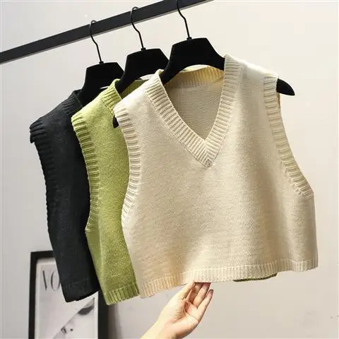 Women Sweater Vest Sweater Vest Women's Spring Autumn Loose V-neck Sleeveless Knitwear Waistcoat Wool Vest
Women Sweater Vest Sweater Vest Women's Spring Autumn Loose V-neck Sleeveless Knitwear Waistcoat Wool Vest