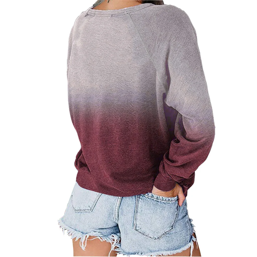 2020 New Fashion Women Gradient Color Pullover Long Sleeve Casual Loose Sweatshirt Clothes
2020 New Fashion Women Gradient Color Pullover Long Sleeve Casual Loose Sweatshirt Clothes