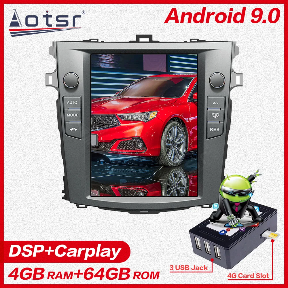 Tesla Style Android 9.0 4+64GB Car GPS Navigation Multimedia Player For Toyota Corolla 2007-2013 Car Stereo Headunit Auto Radio
Tesla Style Android 9.0 4+64GB Car GPS Navigation Multimedia Player For Toyota Corolla 2007-2013 Car Stereo Headunit Auto Radio