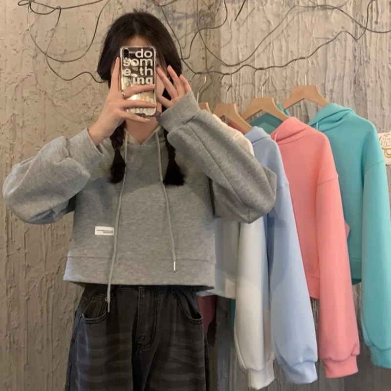 Korean Fashion Aesthetic Clothing Fall 2021 Women Kpop Clothes Gray Long Sleeves Hooded Ins Tide All-match Loose Sweatshirt
Korean Fashion Aesthetic Clothing Fall 2021 Women Kpop Clothes Gray Long Sleeves Hooded Ins Tide All-match Loose Sweatshirt