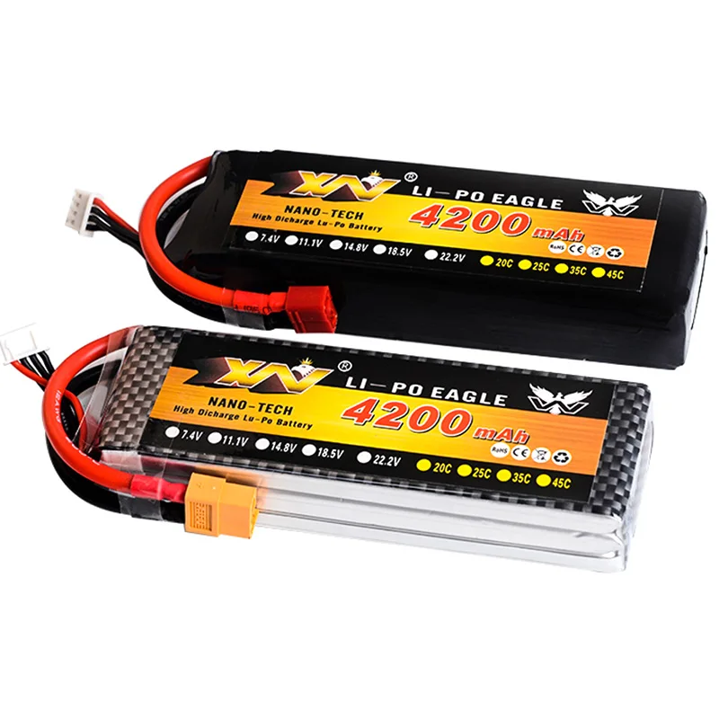 Оригинальный Lipo аккумулятор 11 1 В 4200 мАч 25C 3S MAX 40C T/XT60 разъем для 1:10 RC автомобиль Rc