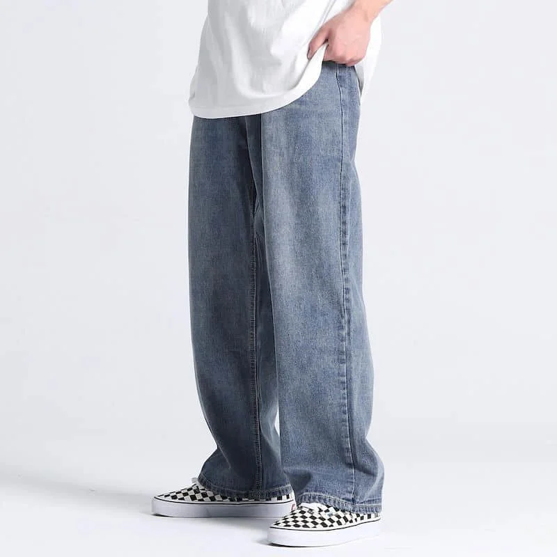 Men's and Women's Jeans American Loose Denim Daddy Pants Men's Oversize Straight Wide-leg Mopping Wash Jeans Trend Streetwear
Men's and Women's Jeans American Loose Denim Daddy Pants Men's Oversize Straight Wide-leg Mopping Wash Jeans Trend Streetwear