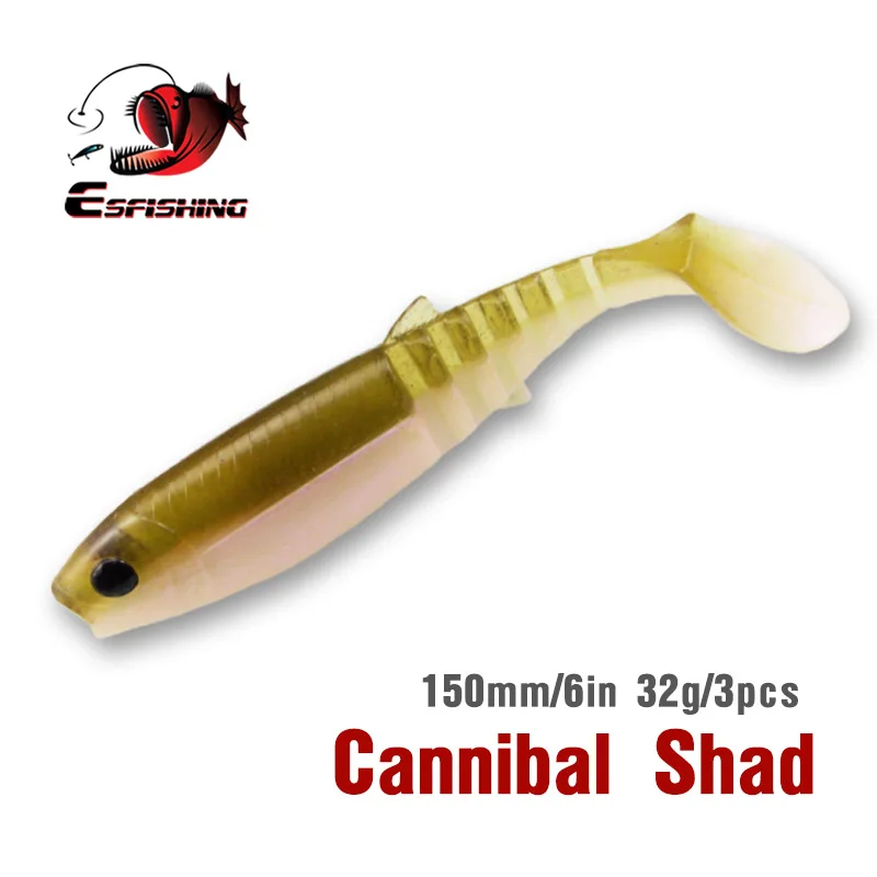 KESFISHING рыболовные приманки 2020 Мягкая приманка Cannibal 150 мм 32 г большая рыба новая для