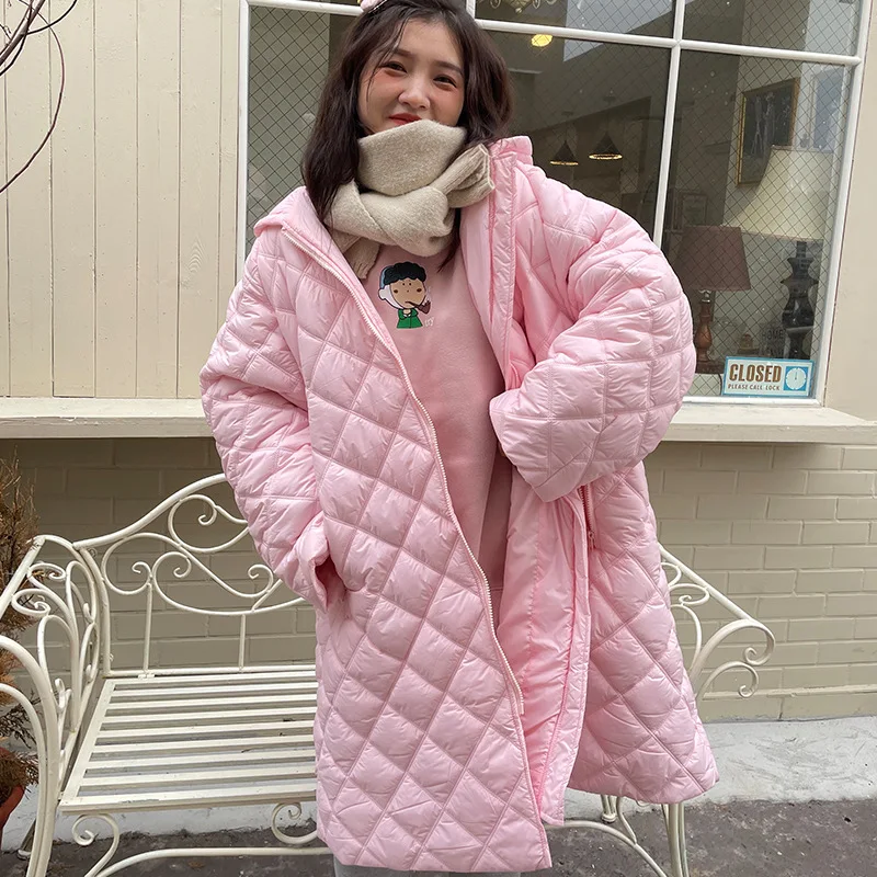 Dongdaemun, South Korea, winter loose rhomboid lazy pink cotton-padded jacket mid-length women's cotton-padded jacket
Dongdaemun, South Korea, winter loose rhomboid lazy pink cotton-padded jacket mid-length women's cotton-padded jacket