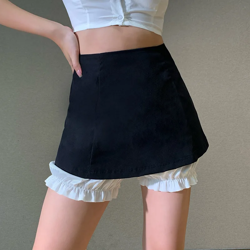 Women's Skirt Y2K Gothic Stitching Lace E-Girl Harajuku Punk Women Mini Skirts High Waist Black A-Line Bodycon Skirt Streetwear
Women's Skirt Y2K Gothic Stitching Lace E-Girl Harajuku Punk Women Mini Skirts High Waist Black A-Line Bodycon Skirt Streetwear