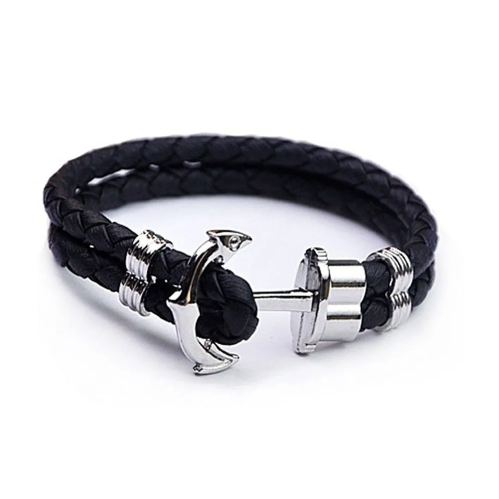 European and american men's anchor leather rope bracelet simple creative fashion couple bracelet
European and american men's anchor leather rope bracelet simple creative fashion couple bracelet
