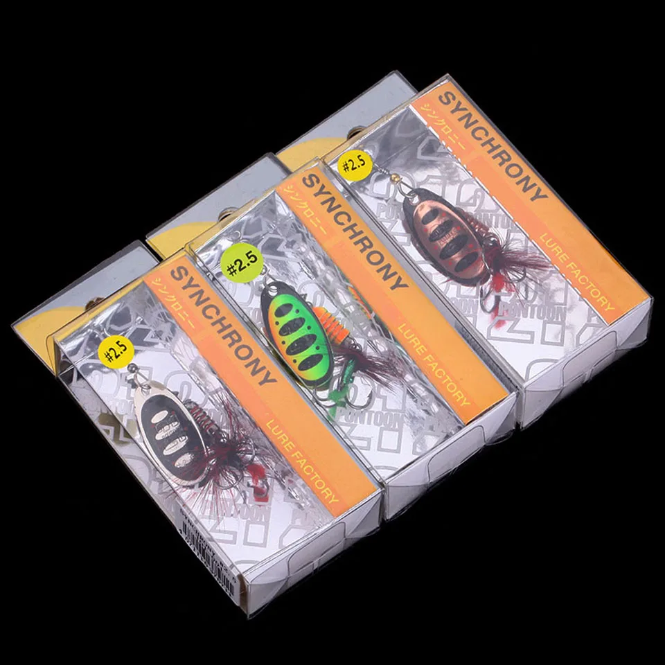 WALK FISH 3 шт./лот приманка для рыбной ловли Размер 2 5 блесна ложка 1 г в виде пера