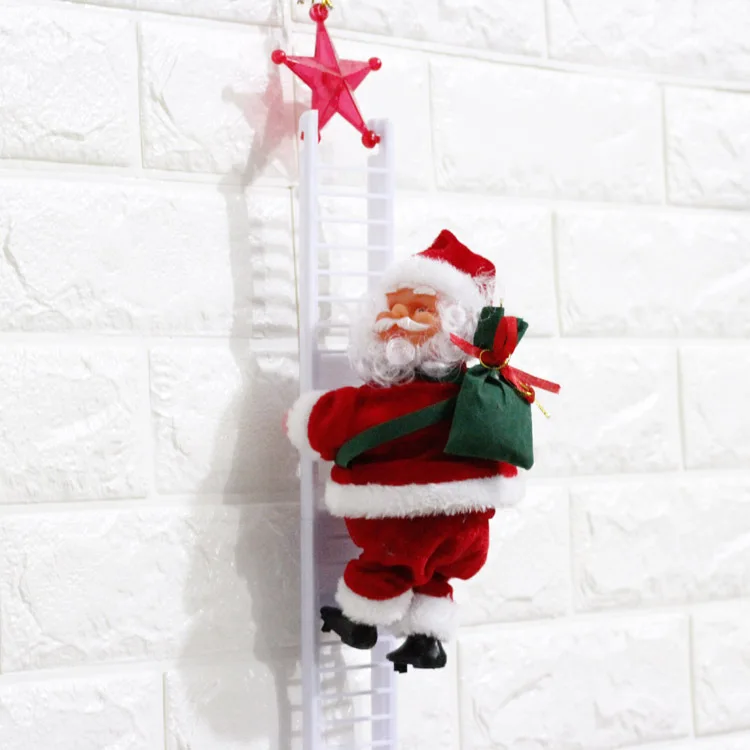New electric Santa Claus decorations will climb ladders creative plush Santa doll toys christmas decorations for tree christmas
New electric Santa Claus decorations will climb ladders creative plush Santa doll toys christmas decorations for tree christmas