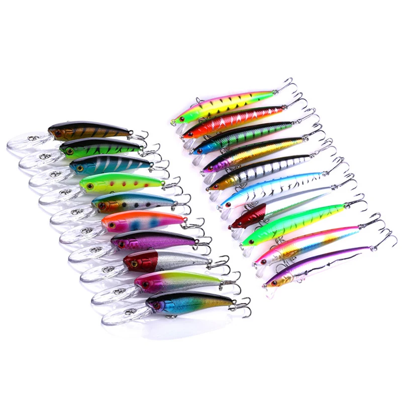 20Pcs 9.5cm 8/8.5g Minnow Artificial Bait Fishing Lures Set Top water Carp Wobblers Kit Tackle Suit
20Pcs 9.5cm 8/8.5g Minnow Artificial Bait Fishing Lures Set Top water Carp Wobblers Kit Tackle Suit