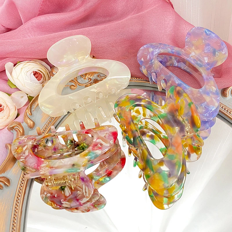 Acetate Vintage Hair Clip For Women Girls Hair Claw Chic Barrettes Crab Hairpins Styling Claw Clips Fashion Hair Accessories
Acetate Vintage Hair Clip For Women Girls Hair Claw Chic Barrettes Crab Hairpins Styling Claw Clips Fashion Hair Accessories