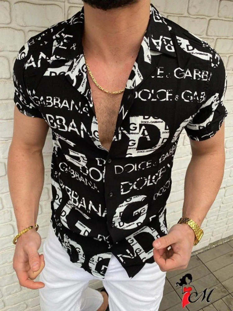 2021 New Hawaiian Shirt Fashion Men's Slim Fit Summer Short Sleeve Casual Shirt Male Turn-down Collar Letter Printing Clothing
2021 New Hawaiian Shirt Fashion Men's Slim Fit Summer Short Sleeve Casual Shirt Male Turn-down Collar Letter Printing Clothing