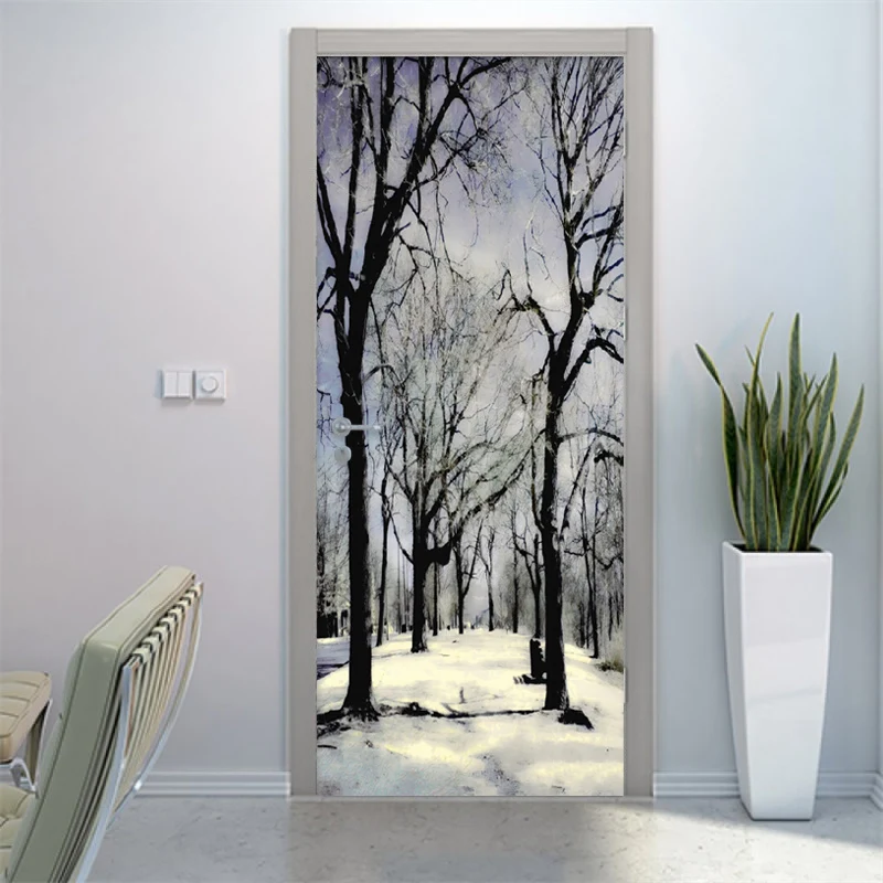 Modern Black And White Forest Landscape Door Sticker Living Room Restaurant Wallpaper 3D PVC Self-Adhesive Door Decals Stickers
Modern Black And White Forest Landscape Door Sticker Living Room Restaurant Wallpaper 3D PVC Self-Adhesive Door Decals Stickers