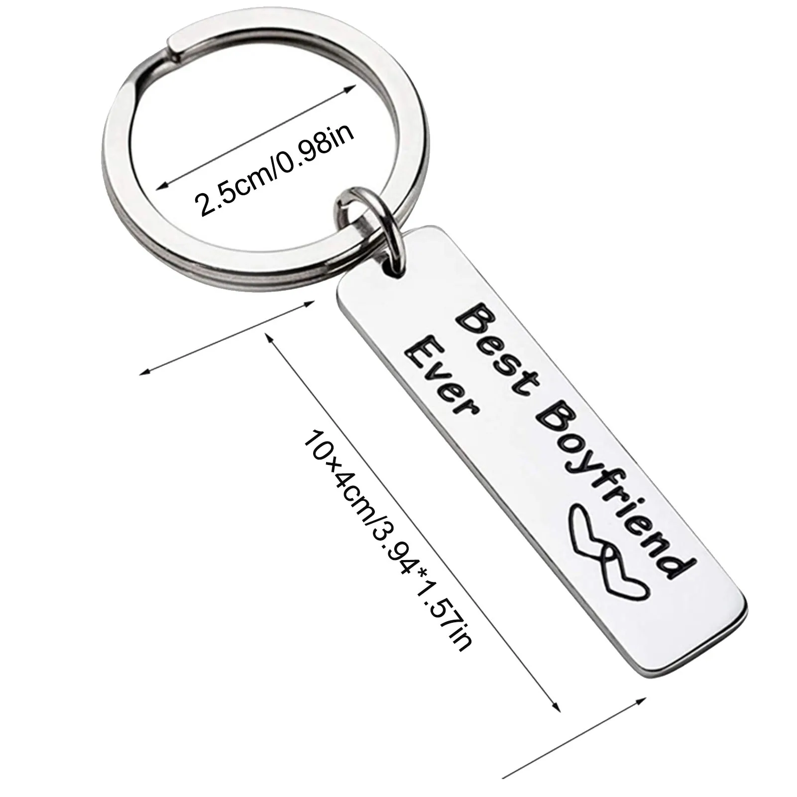 Best Boyfriend Ever Keychain Stainless Steel Valentines Day Gift Exquisite Color Box Packaging 4.10x4cm Small And Conspicuou 
Best Boyfriend Ever Keychain Stainless Steel Valentines Day Gift Exquisite Color Box Packaging 4.10x4cm Small And Conspicuou