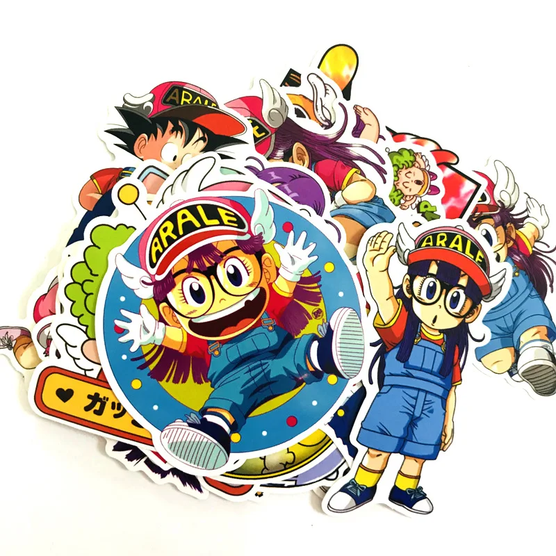 TD ZW 24Pcs Dr. Slump/Alrale Girl Stickers For Snowboard Laptop Luggage Car Fridge DIY Styling Vinyl Home Decor Pegatina | Игрушки и