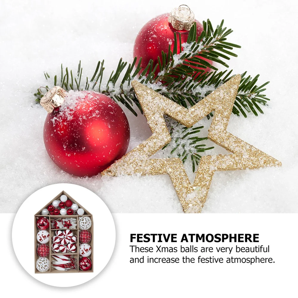 70Pcs Christmas Hanging Ornament Decorative Hanging Pendant Decor