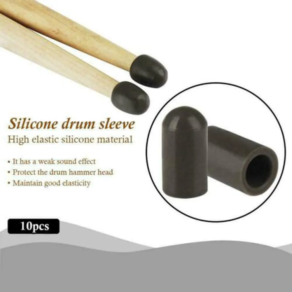 10pcs Silicone Drum Stick Head Sleeve Drumstick Mute Damper Professional Drum Silent Practice Tips Protective Mute Cover Parts
10pcs Silicone Drum Stick Head Sleeve Drumstick Mute Damper Professional Drum Silent Practice Tips Protective Mute Cover Parts