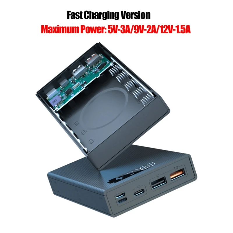 Detachable QC3.0 PD Display DIY 5x18650 Battery Case Power Bank Shell Portable External Box without Battery
Detachable QC3.0 PD Display DIY 5x18650 Battery Case Power Bank Shell Portable External Box without Battery