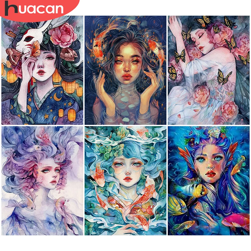HUACAN 5D DIY Алмазная картина японская девушка рыба Алмазная вышивка, портрет алмазное Искусство Стразы мозаика украшение для дома
HUACAN 5D DIY Алмазная картина японская девушка рыба Алмазная вышивка, портрет алмазное Искусство Стразы мозаика украшение для дома