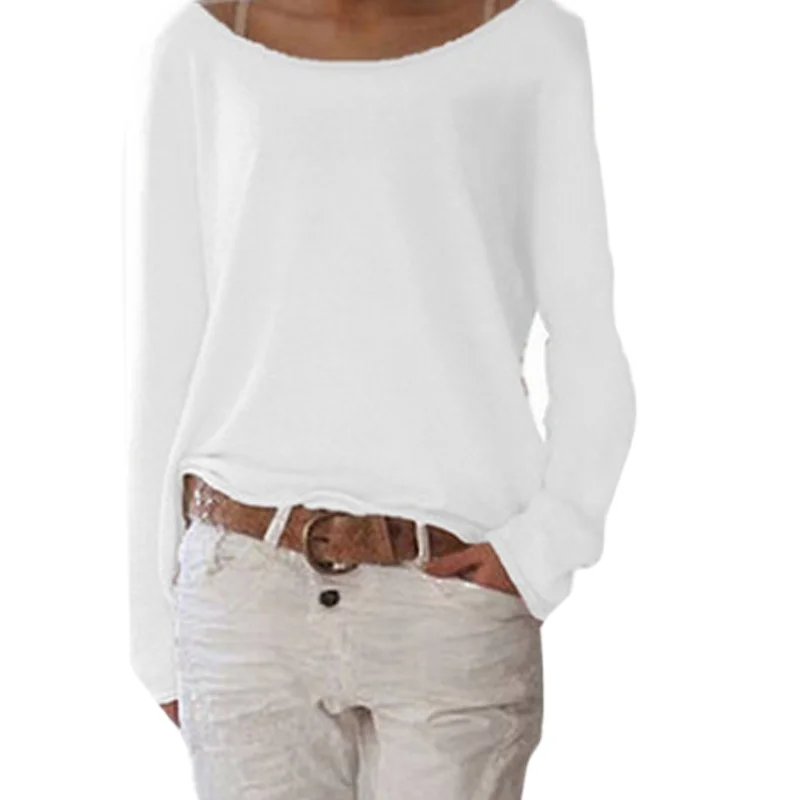 New Women Autumn T-shirts Long Sleeves Big Round Neck Pullover Loose Slim Fit Tops SCI88
New Women Autumn T-shirts Long Sleeves Big Round Neck Pullover Loose Slim Fit Tops SCI88