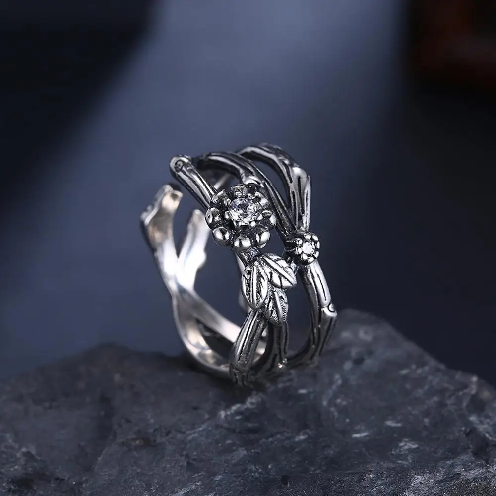 LEKANI Genuine 925 Sterling Silver Flower Punk Vintage Rings For Women Shiny Zircon Hollow Ring Female Luxury Party Jewely
LEKANI Genuine 925 Sterling Silver Flower Punk Vintage Rings For Women Shiny Zircon Hollow Ring Female Luxury Party Jewely
