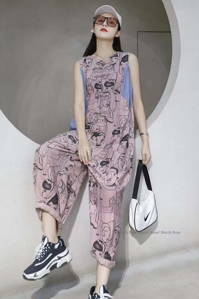 Women Casual Jumpsuit 2021 Summer Retro Korean Style Slimming Rompers Female Round Neck Jumpsuits for Women 2021 Plus Size
Women Casual Jumpsuit 2021 Summer Retro Korean Style Slimming Rompers Female Round Neck Jumpsuits for Women 2021 Plus Size